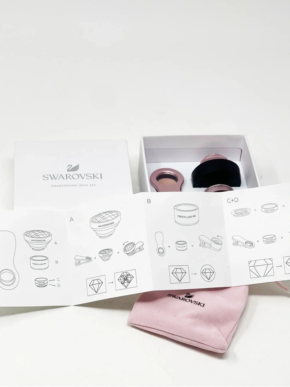 Swarovski Smartphone Lens Set - Kaleidoscope, Fish Eye, Macro 5493075